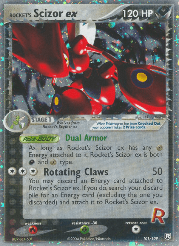Rocket's Scizor ex, carta 101 di Team Rocket Returns