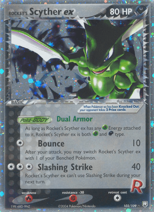 Rocket's Scyther ex, carta 102 di Team Rocket Returns