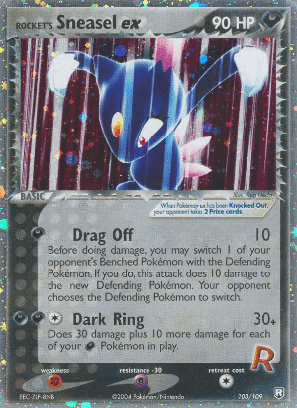 Rocket's Sneasel ex, card 103 from Team Rocket Returns