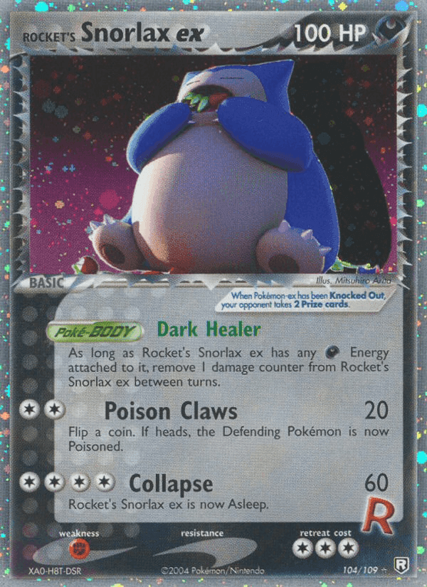 Rocket's Snorlax ex, carta 104 di Team Rocket Returns
