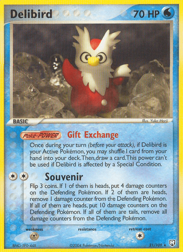 Delibird, carta 21 di Team Rocket Returns