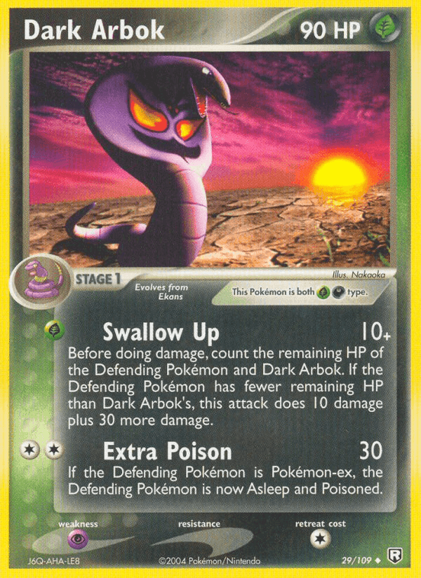 Dark Arbok, carta 29 di Team Rocket Returns
