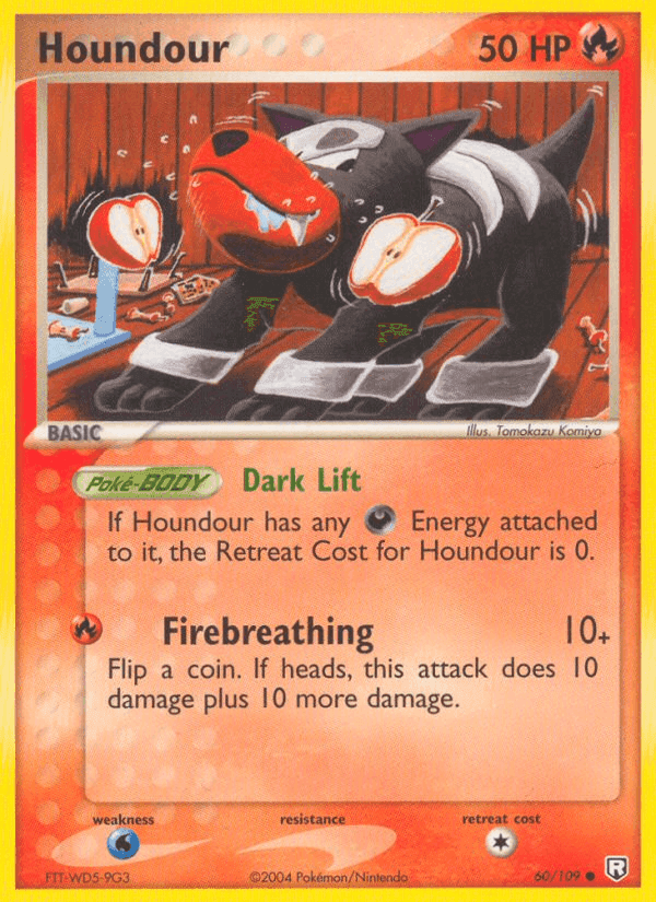 Houndour, carta 60 di Team Rocket Returns