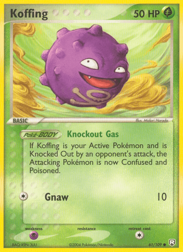 Koffing, carte 61 de Team Rocket Returns
