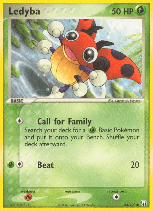 Ledyba, card 64 from Team Rocket Returns