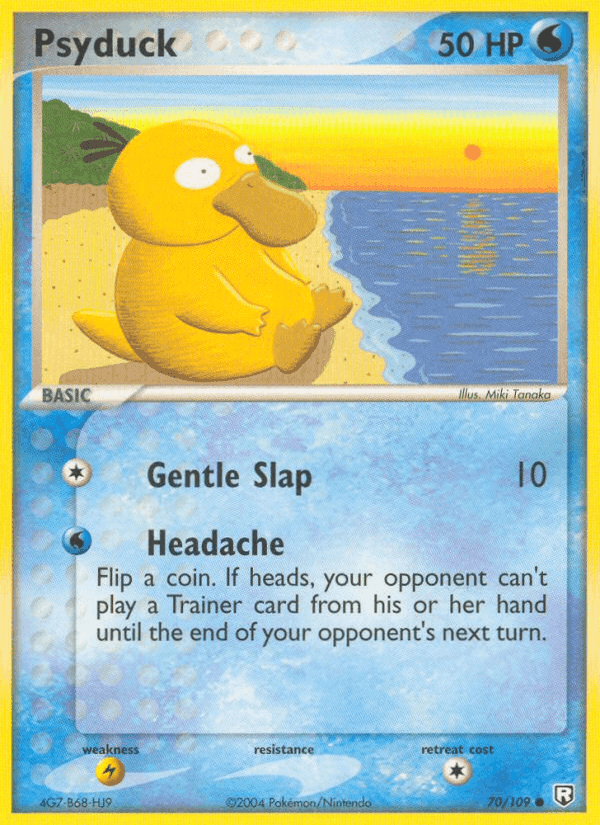 Psyduck, card 70 from Team Rocket Returns