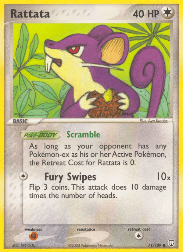 Rattata, carta 71 di Team Rocket Returns