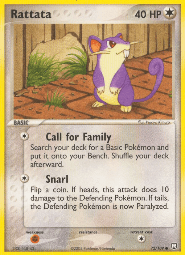 Rattata, card 72 from Team Rocket Returns