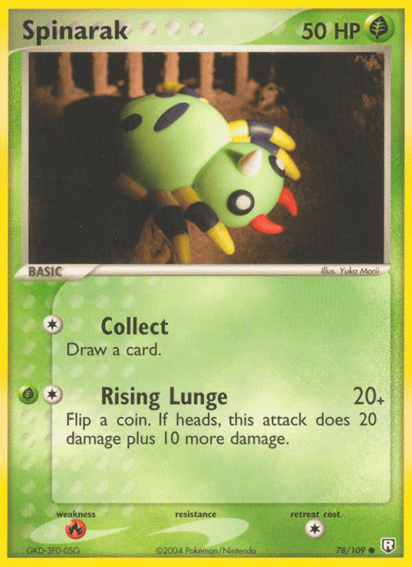 Spinarak, card 78 from Team Rocket Returns