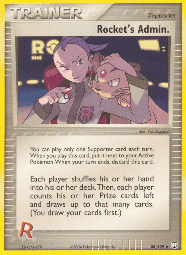 Rocket's Admin., card 86 from Team Rocket Returns