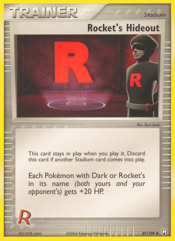 Rocket's Hideout, card 87 from Team Rocket Returns