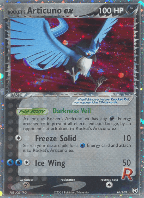 Rocket's Articuno ex, card 96 from Team Rocket Returns