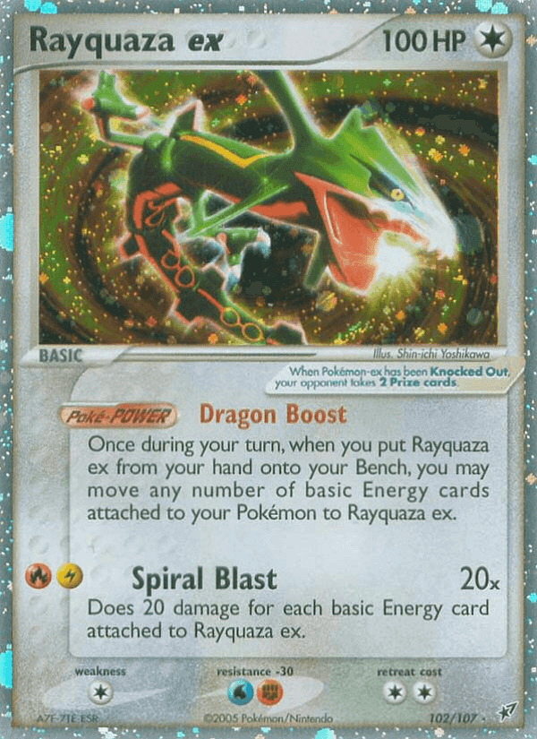 Rayquaza ex, card 102 from Deoxys