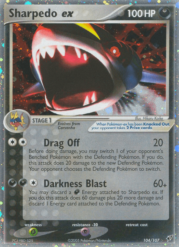 Sharpedo ex, carta 104 de EX Deoxys