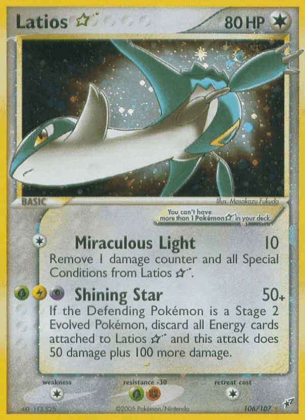Latios ☆, carta 106 de Deoxys