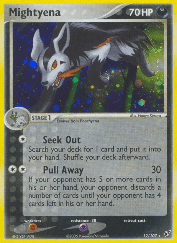 Mightyena, card 12 from Deoxys