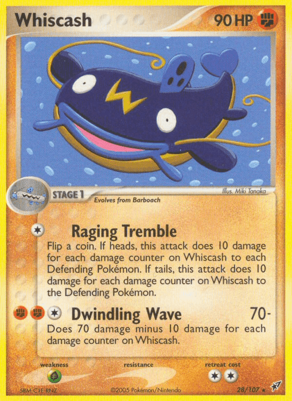 Whiscash, carta 28 de EX Deoxys