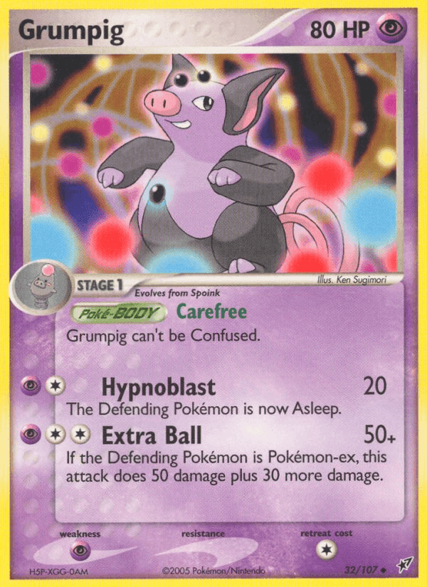 Grumpig, carta 32 di EX Deoxys