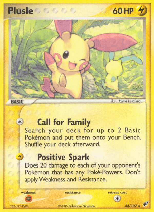 Plusle, card 44 from Deoxys