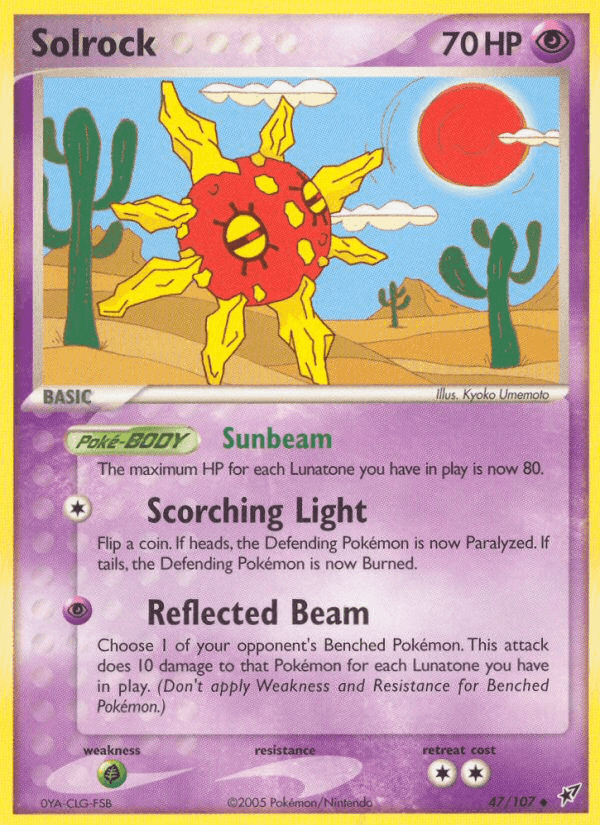 Solrock, carta 47 di EX Deoxys