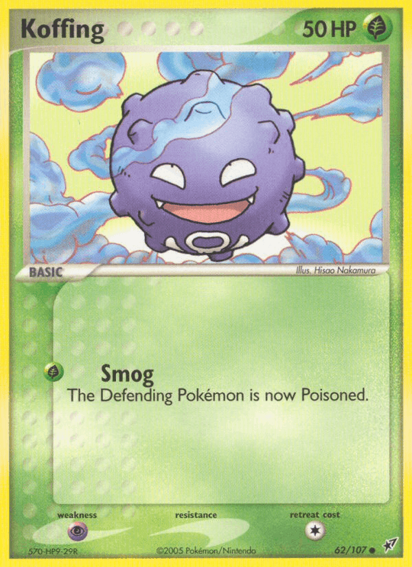 Koffing, card 62 from Deoxys