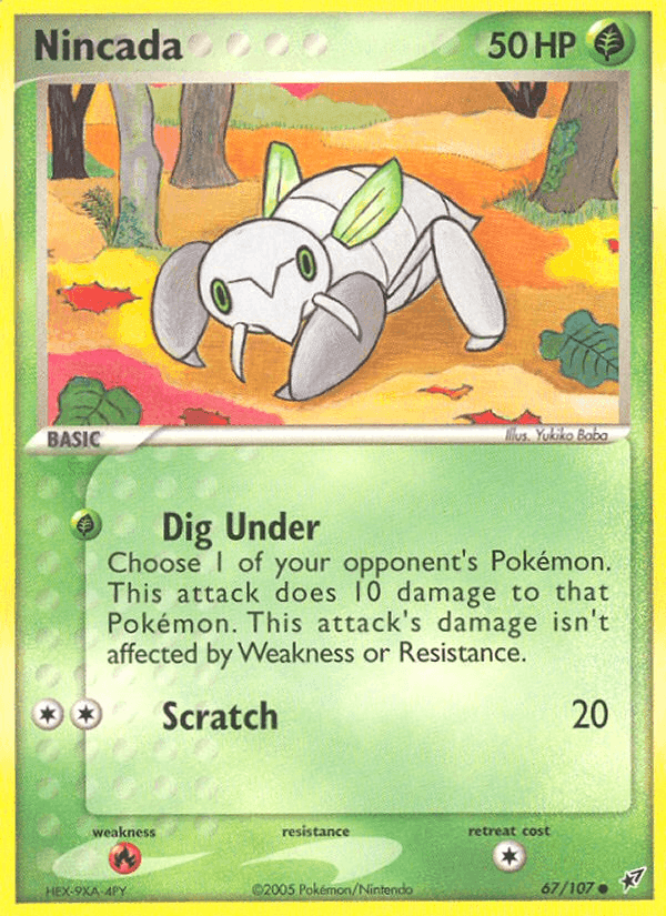 Nincada, card 67 from Deoxys