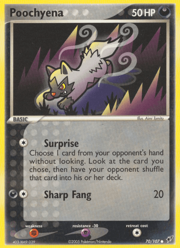 Poochyena, card 70 from Deoxys