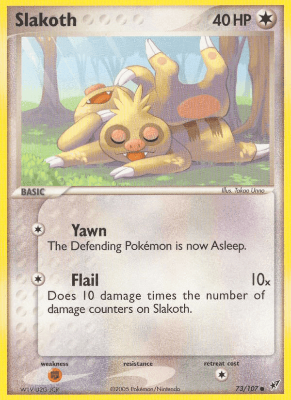 Slakoth, carta 73 di EX Deoxys
