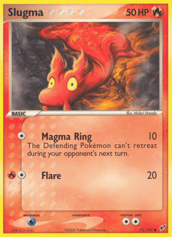 Slugma, card 75 from Deoxys