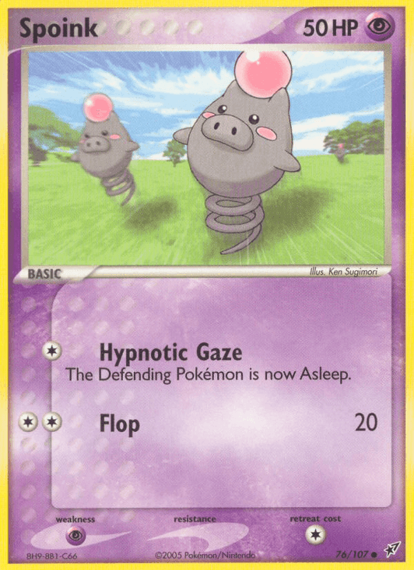 Spoink, card 76 from Deoxys