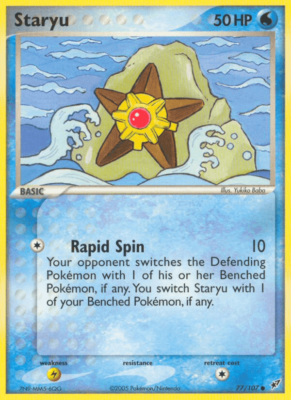 Staryu, card 77 from Deoxys