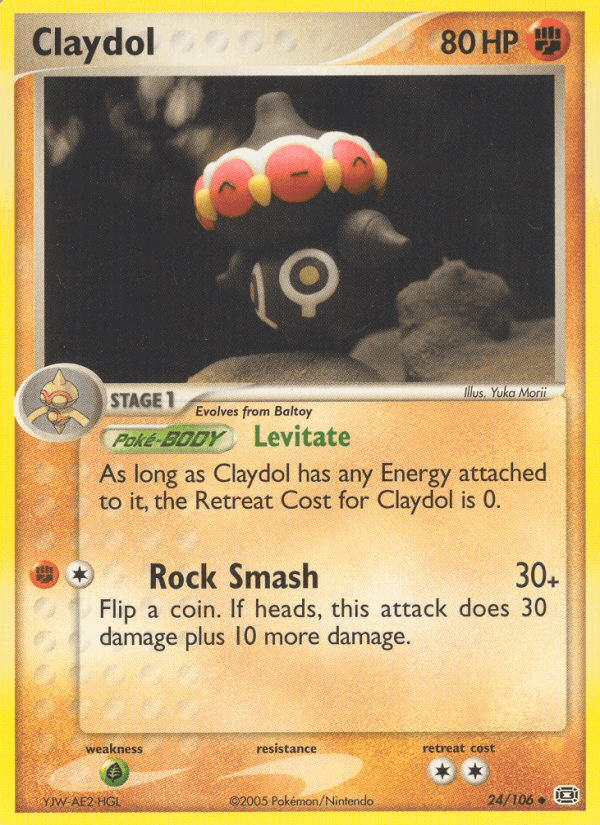 Claydol, carta 24 di EX Smeraldo