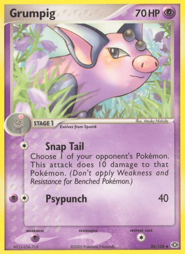 Grumpig, carta 30 di EX Smeraldo