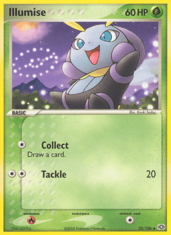 Illumise, carta 32 di EX Smeraldo