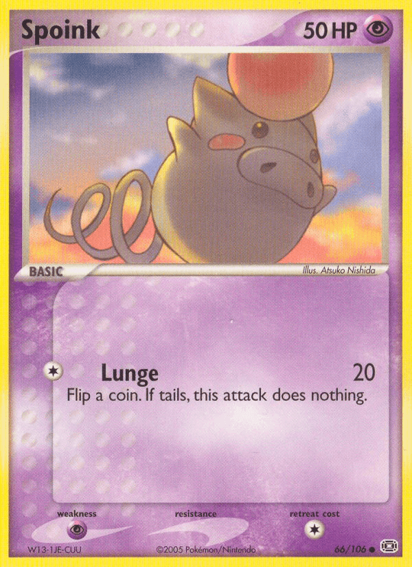 Spoink, card 66 from Emerald