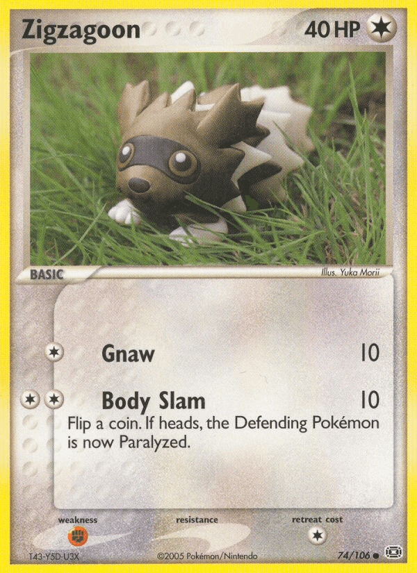 Zigzagoon, carta 74 de Emerald