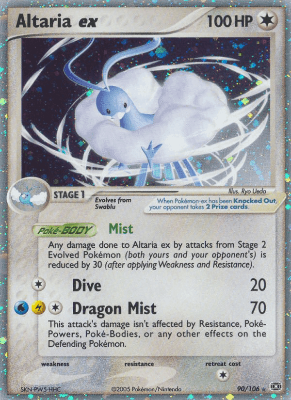 Altaria ex, card 90 from Emerald
