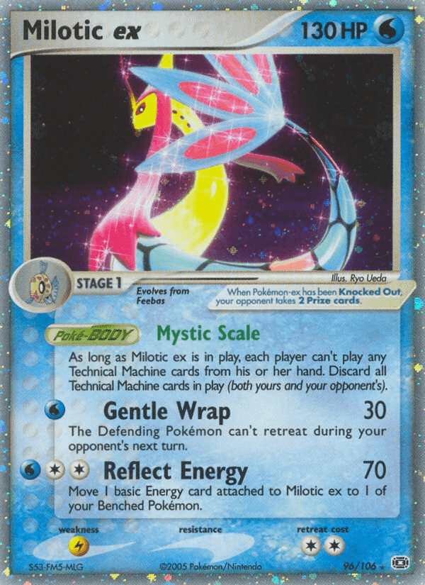 Milotic ex, card 96 from Emerald