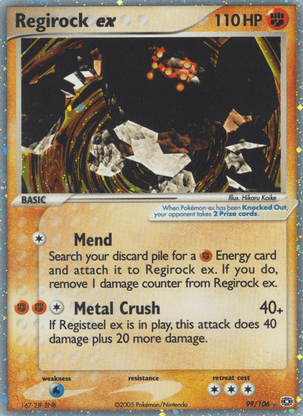 Regirock ex, carta 99 di EX Smeraldo