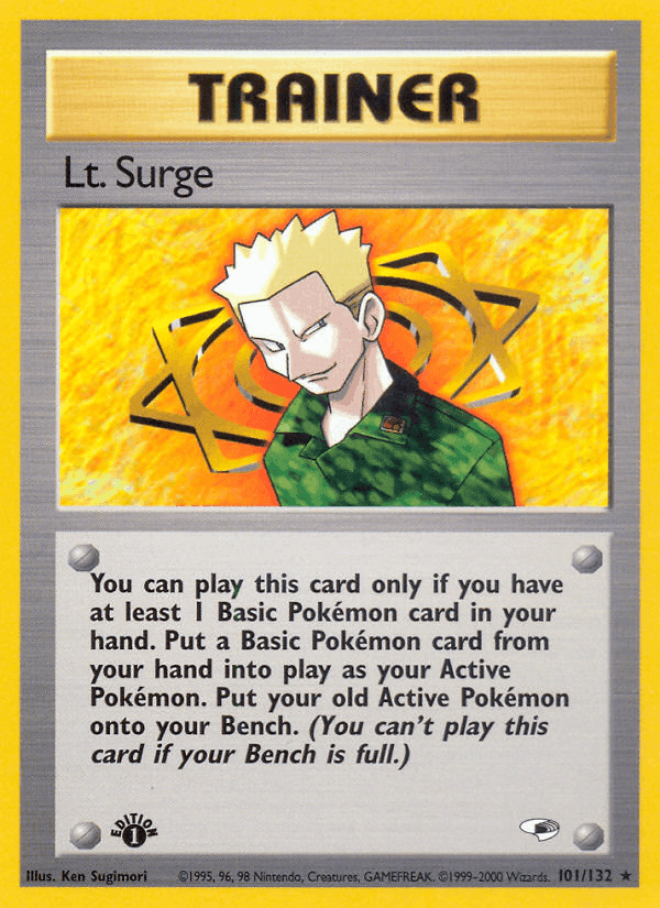 Lt. Surge, card 101 from Gym Heroes