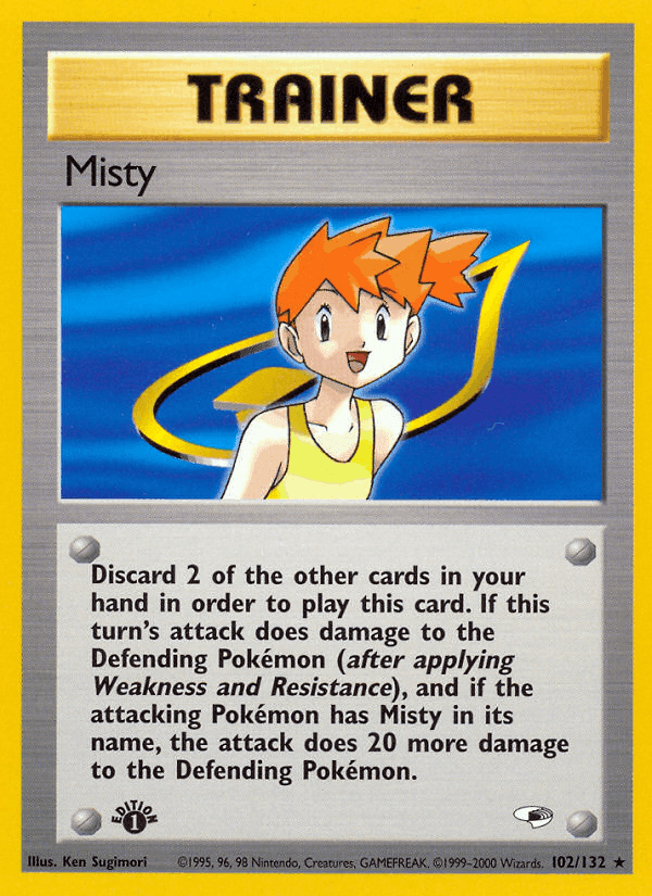 Misty, card 102 from Gym Heroes