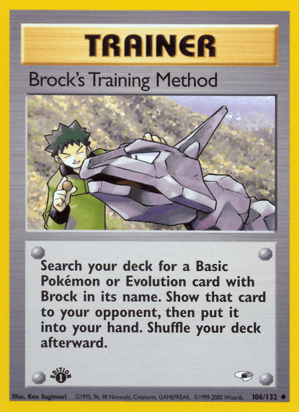 Brock's Training Method, card 106 from Gym Heroes