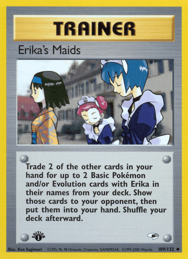 Erika's Maids, card 109 from Gym Heroes