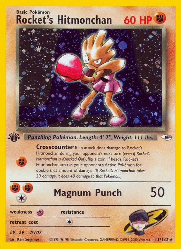 Rocket's Hitmonchan, carte 11 de Gym Heroes