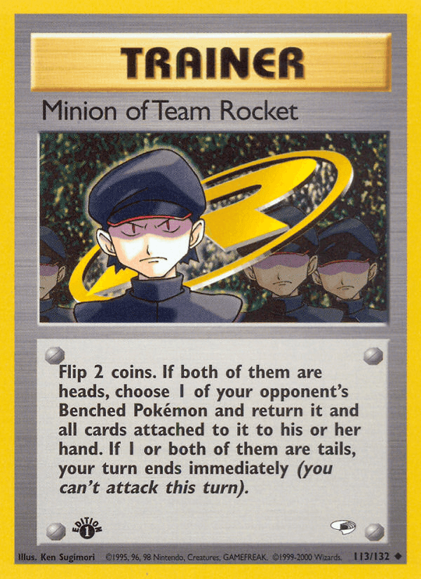 Minion of Team Rocket, card 113 from Gym Heroes