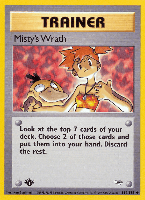 Misty's Wrath, card 114 from Gym Heroes
