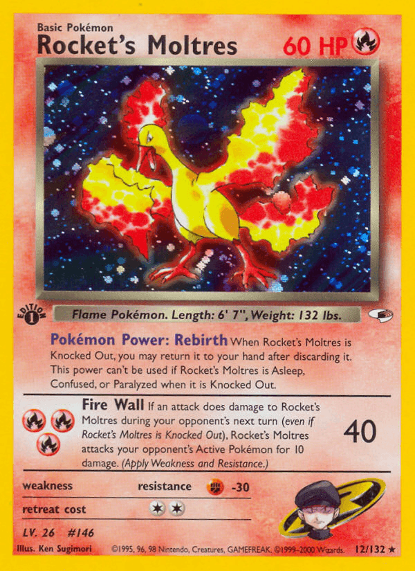 Rocket's Moltres, carte 12 de Gym Heroes