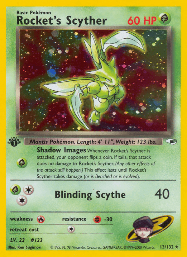 Rocket's Scyther, carte 13 de Gym Heroes
