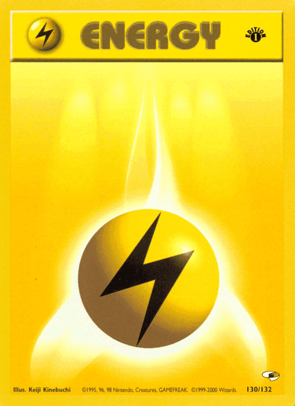 Lightning Energy, card 130 from Gym Heroes