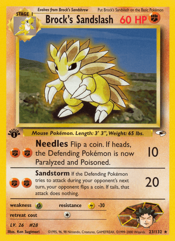 Brock's Sandslash, carte 23 de Gym Heroes